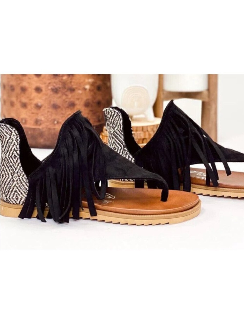 Gypsy Jazz Western Boho Fringe Sandals